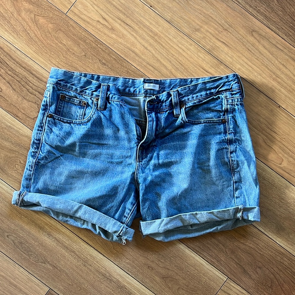 J. Crew denim roll-cuffed shorts